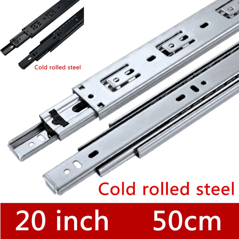 2 Pair 20 inches 50cm Furniture Slide Three Sections Slide Drawer Track accessories Guide Rail for Hardware Fittings
2 Pair 20 inches 50cm Furniture Slide Three Sections Slide Drawer Track accessories Guide Rail for Hardware Fittings