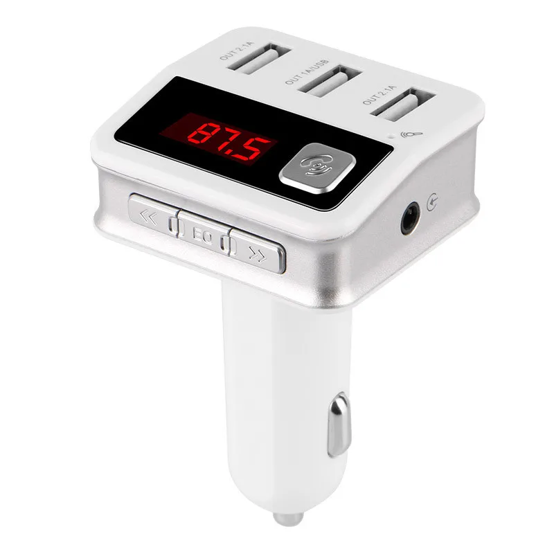 Car Handsfree Wireless Bluetooth Kit FM Transmitter LCD Car MP3 Player 3 USB Car Charger Voltage detection Auto Accessories
Car Handsfree Wireless Bluetooth Kit FM Transmitter LCD Car MP3 Player 3 USB Car Charger Voltage detection Auto Accessories