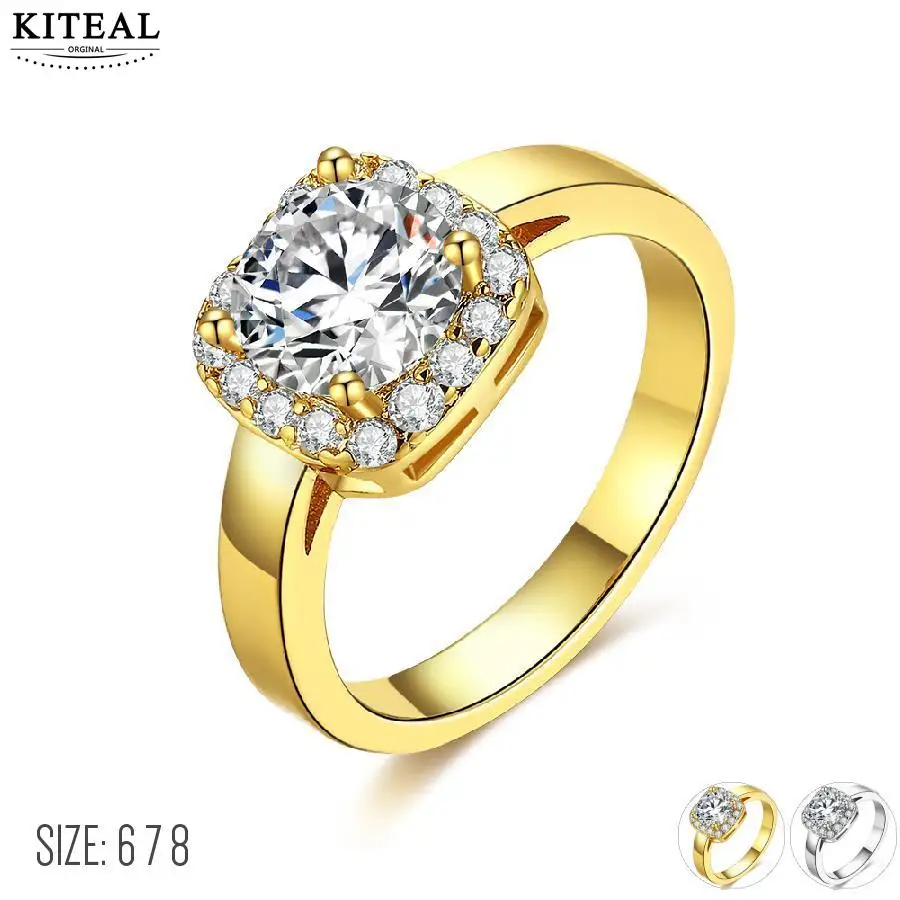 KITEAL Hot sale! Gold color Yellow/White color size 6 7 8 female Engagement rings big stone square zircon anillos oso
KITEAL Hot sale! Gold color Yellow/White color size 6 7 8 female Engagement rings big stone square zircon anillos oso