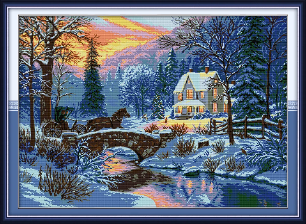 Return in winter cross stitch kit aida 14ct 11ct count print canvas cross stitches needlework embroidery DIY handmade
Return in winter cross stitch kit aida 14ct 11ct count print canvas cross stitches needlework embroidery DIY handmade