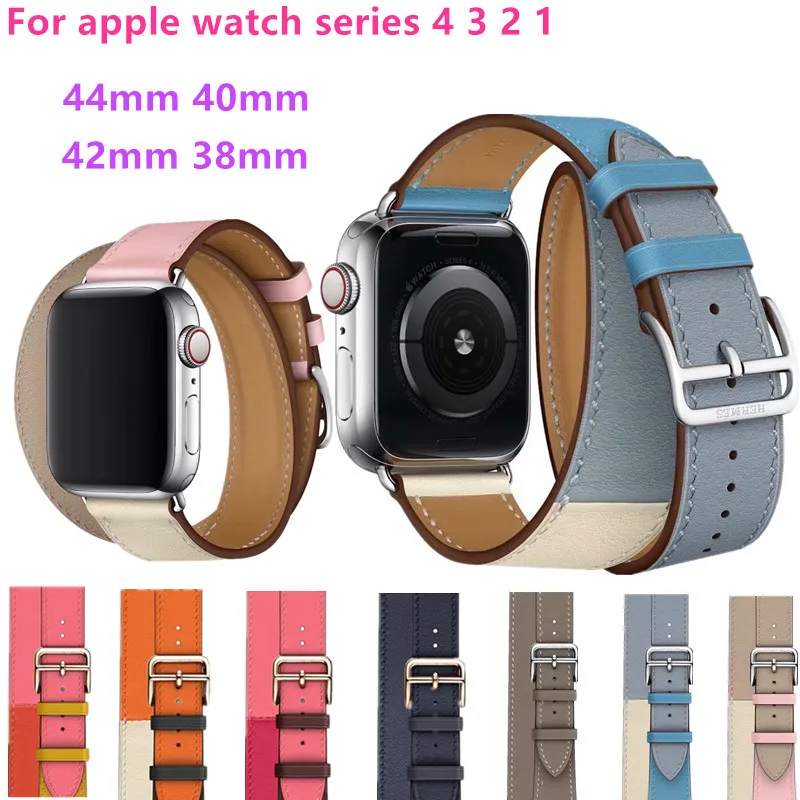 New Genuine Leather Double Tour strap For apple watch band 4 44mm 40mm Bracelet Belt for iwatch series 3 2 1 42mm 38mm watchband
New Genuine Leather Double Tour strap For apple watch band 4 44mm 40mm Bracelet Belt for iwatch series 3 2 1 42mm 38mm watchband