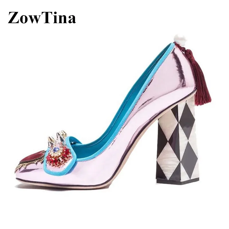 Women Square Toe High Heels Genuine Leather Thick Heel Wedding Shoes Woman Heart Embroidered Spike Stiletto Formal Tassel Pump
Women Square Toe High Heels Genuine Leather Thick Heel Wedding Shoes Woman Heart Embroidered Spike Stiletto Formal Tassel Pump