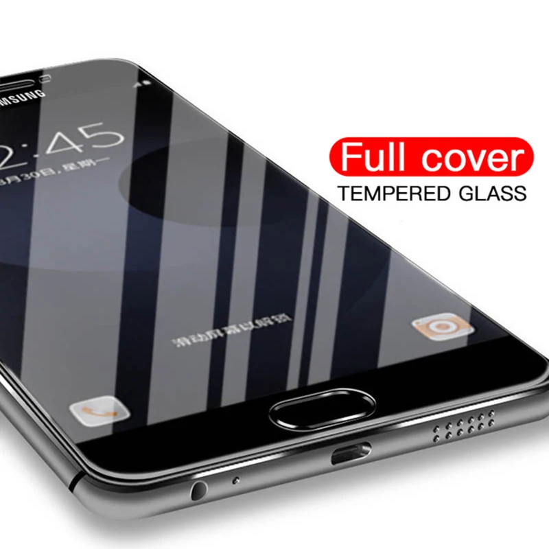 Tempered Glass For Samsung Galaxy A7 2018 A9 A6 Plus A8 J4 J6 J8 Full Cover Screen Protector On A 6 7 J 8 9 51 71 | Мобильные
