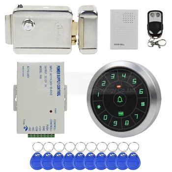 DIYSECUR Door Bell 125KHz RFID Reader Password Keypad + Electric Lock + Remote Control Door Access Control Security System Kit
DIYSECUR Door Bell 125KHz RFID Reader Password Keypad + Electric Lock + Remote Control Door Access Control Security System Kit