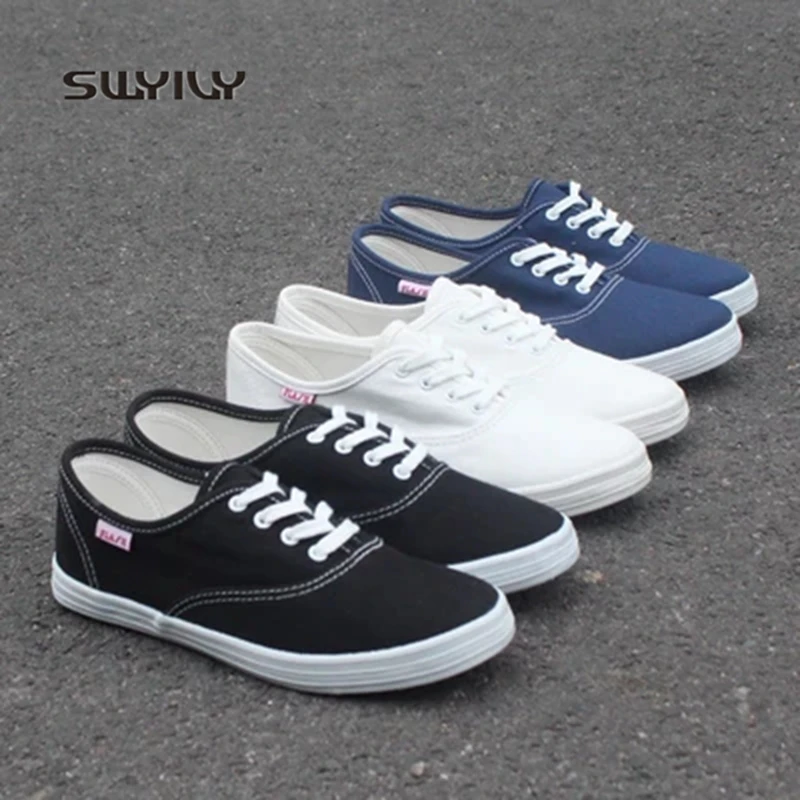 SWYIVY Women's Sneakers Canvas Breathable Ultra-light 2018 New Autumn Lace-up Cow Muscle Flat Heel Female Walking Shoes 
SWYIVY Women's Sneakers Canvas Breathable Ultra-light 2018 New Autumn Lace-up Cow Muscle Flat Heel Female Walking Shoes