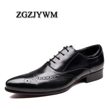 ZGZJYWM Fashion Black/Red Lace-Up Pointed Toe Genuine Leather Business Carved Formal Casual Dress Oxfords Shoes For Man
ZGZJYWM Fashion Black/Red Lace-Up Pointed Toe Genuine Leather Business Carved Formal Casual Dress Oxfords Shoes For Man