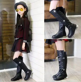 2019 Hottest Fashion rivet Children High Boots Girls long boots Kids Princess Boots Winter girls Add wool snow boots size 27-37
2019 Hottest Fashion rivet Children High Boots Girls long boots Kids Princess Boots Winter girls Add wool snow boots size 27-37