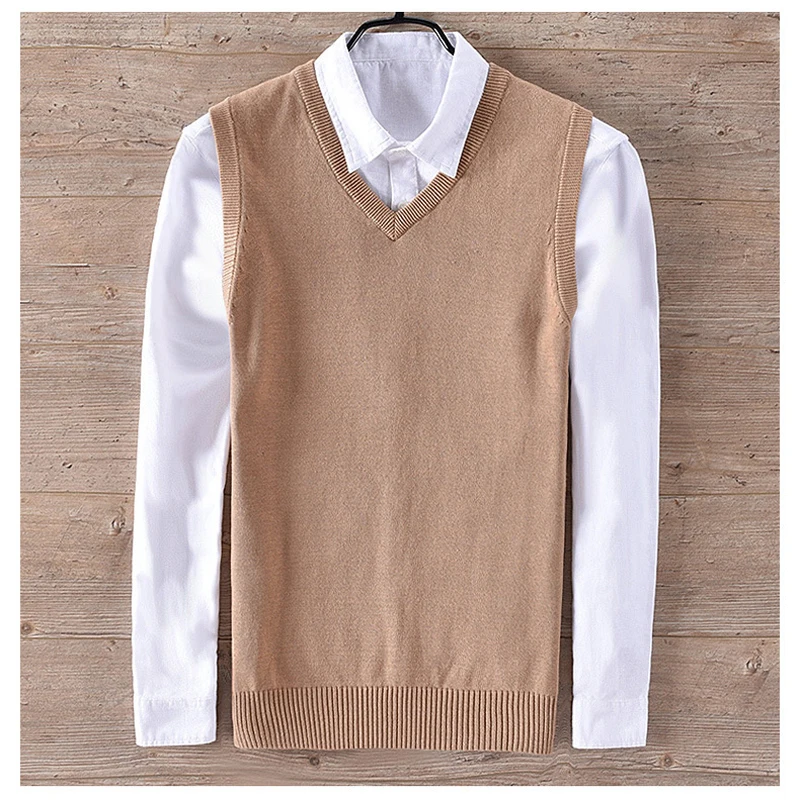 Mens 100% Cotton Top quality 2018 Masculino sleeveless knitting vest casual mens v-neck knit sweaters vest fashion male clothing
Mens 100% Cotton Top quality 2018 Masculino sleeveless knitting vest casual mens v-neck knit sweaters vest fashion male clothing