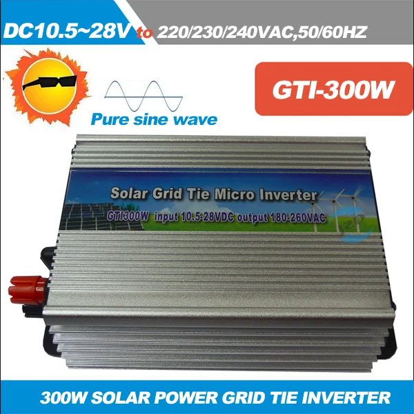 Free shipping!!300W On-grid Solar Power Inverter with Pure Sine wave DC 10.5-28V to AC110/220V 50/60HZ grid tie inverter
Free shipping!!300W On-grid Solar Power Inverter with Pure Sine wave DC 10.5-28V to AC110/220V 50/60HZ grid tie inverter