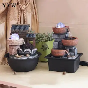 Creative Chinese House Indoor Water Fountains Feng Shui Resin Crafts Indoor Fountain Stone Mountain Fontaine Desktop Home Decor
Creative Chinese House Indoor Water Fountains Feng Shui Resin Crafts Indoor Fountain Stone Mountain Fontaine Desktop Home Decor
