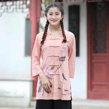 New Arrival Summer Chinese Style Cotton Linen Women Tang Suit Tops Blouse Traditional Elegant Slim Shirt M L XL XXL XXXL T52
New Arrival Summer Chinese Style Cotton Linen Women Tang Suit Tops Blouse Traditional Elegant Slim Shirt M L XL XXL XXXL T52