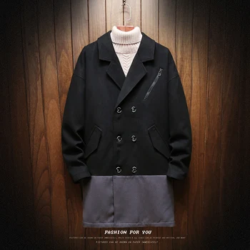 Mens Winter Warm Trench Woolen Coats Casual Loose Long Section Jackets Patchwork Double Breasted Brand Large Size Overcoat 5XL
Mens Winter Warm Trench Woolen Coats Casual Loose Long Section Jackets Patchwork Double Breasted Brand Large Size Overcoat 5XL