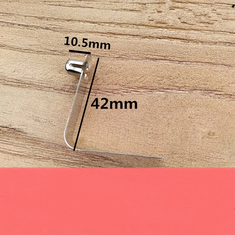 50PCS,Custom V Shape Lock Push Button Spring Clips,7.8mm Button Diameter x 10.5mm Height , 10.5mm width x 42cm Length
50PCS,Custom V Shape Lock Push Button Spring Clips,7.8mm Button Diameter x 10.5mm Height , 10.5mm width x 42cm Length