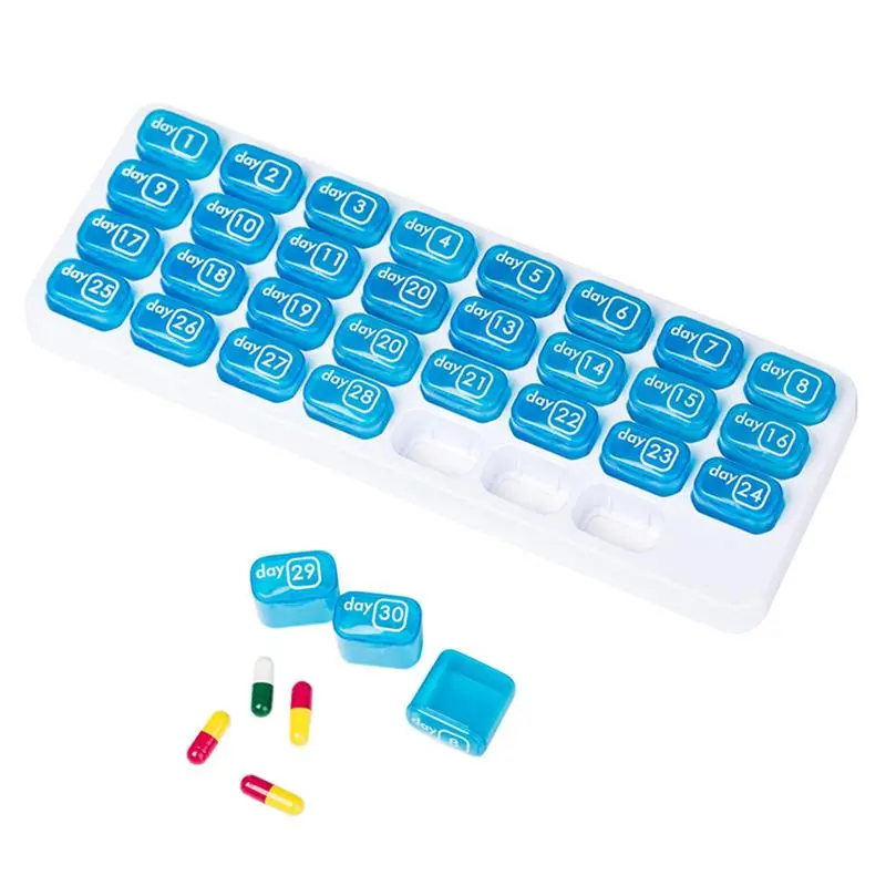 1pc 31 Compartments Pill Box Monthly Portable Medicine Case Plastic One Month Pill Case Dispenser Tablet Box for Business Travel
1pc 31 Compartments Pill Box Monthly Portable Medicine Case Plastic One Month Pill Case Dispenser Tablet Box for Business Travel
