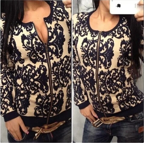 New 2019 spring/Autumn/winter women's sweater blazer cardigan blue white porcelain printed loose long-sleeve sweaters
New 2019 spring/Autumn/winter women's sweater blazer cardigan blue white porcelain printed loose long-sleeve sweaters