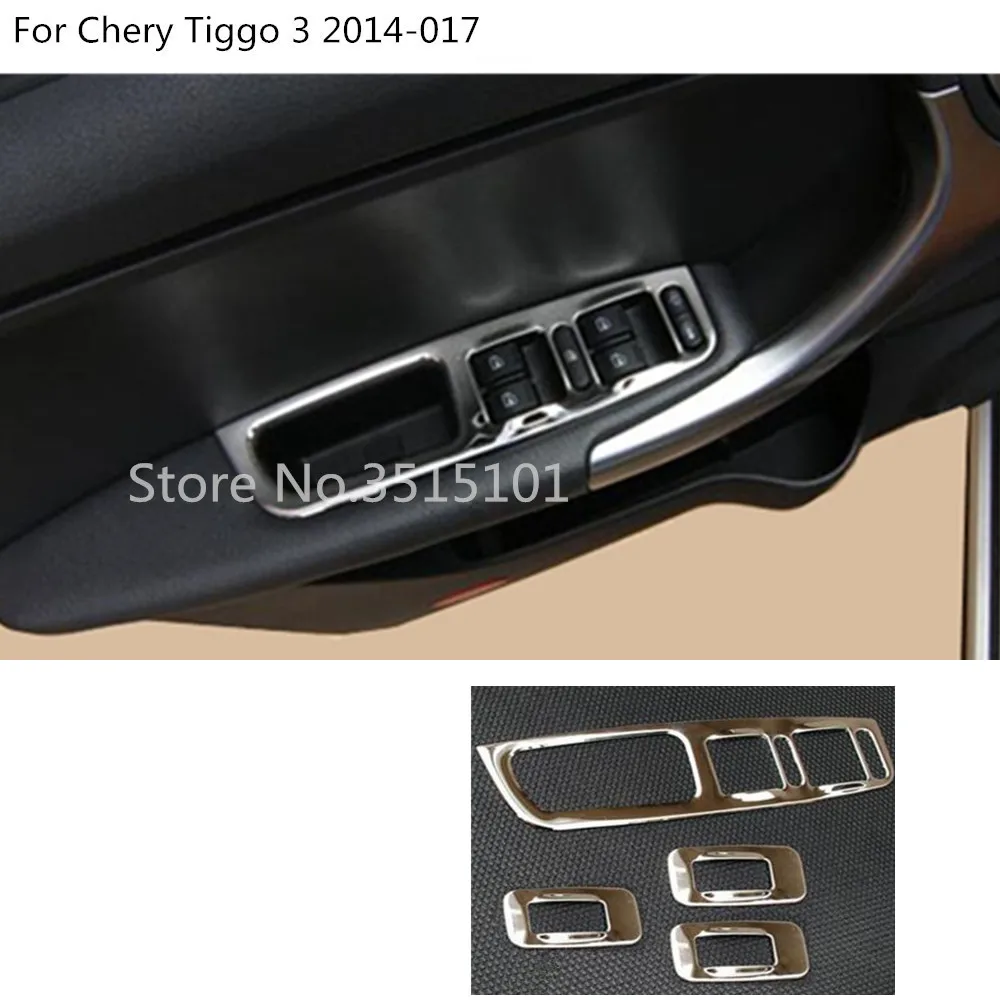 Car ABS Chrome Door Window Glass Panel Armrest Lift Switch Button Trim Frame 4pcs For Chery Tiggo-3 2014 2015 2016 2017
Car ABS Chrome Door Window Glass Panel Armrest Lift Switch Button Trim Frame 4pcs For Chery Tiggo-3 2014 2015 2016 2017