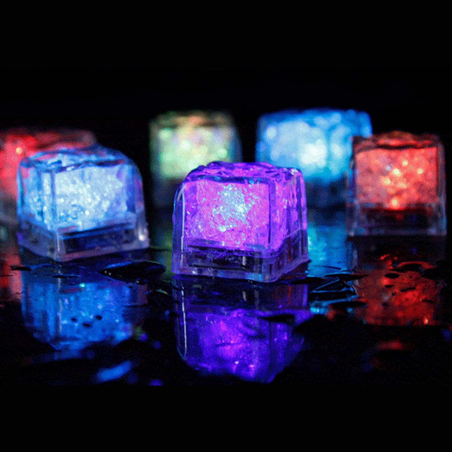 Behogar 12pcs LED Glowing Light Up Ice Cubes Slow Flashing Color Changing Cup Light Without Switch for Wedding Party Decoration
Behogar 12pcs LED Glowing Light Up Ice Cubes Slow Flashing Color Changing Cup Light Without Switch for Wedding Party Decoration