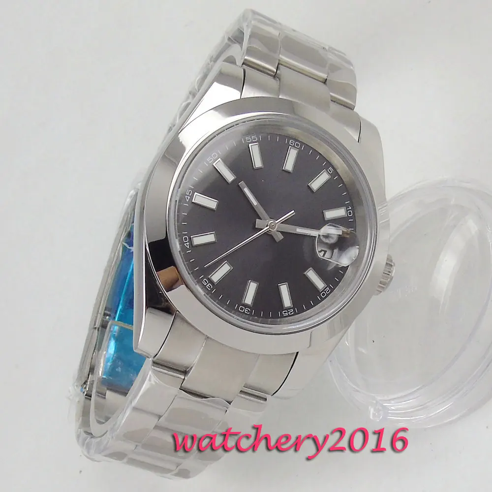 39mm Bliger Black Sterile Dial Sapphire Glass Date Automatic Movement men's Watch
39mm Bliger Black Sterile Dial Sapphire Glass Date Automatic Movement men's Watch