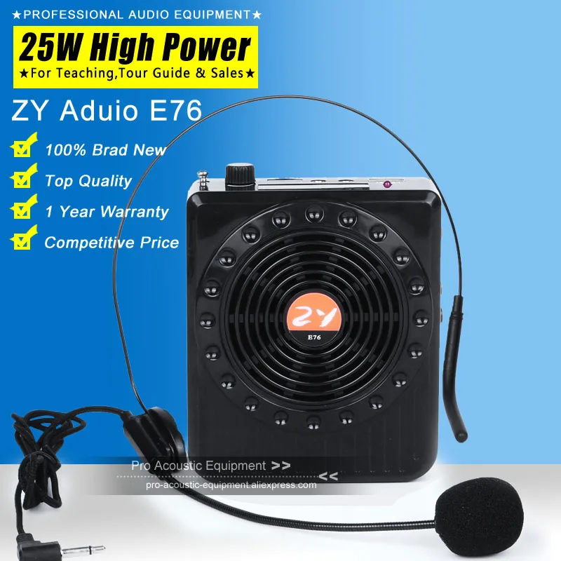 25W 2200mAh Portable 3 In 1 Mini Multi Voice Amplifier Microphone Megaphone Loudspeaker MP3 Speaker FM Radio Teacher Tour Guide
25W 2200mAh Portable 3 In 1 Mini Multi Voice Amplifier Microphone Megaphone Loudspeaker MP3 Speaker FM Radio Teacher Tour Guide