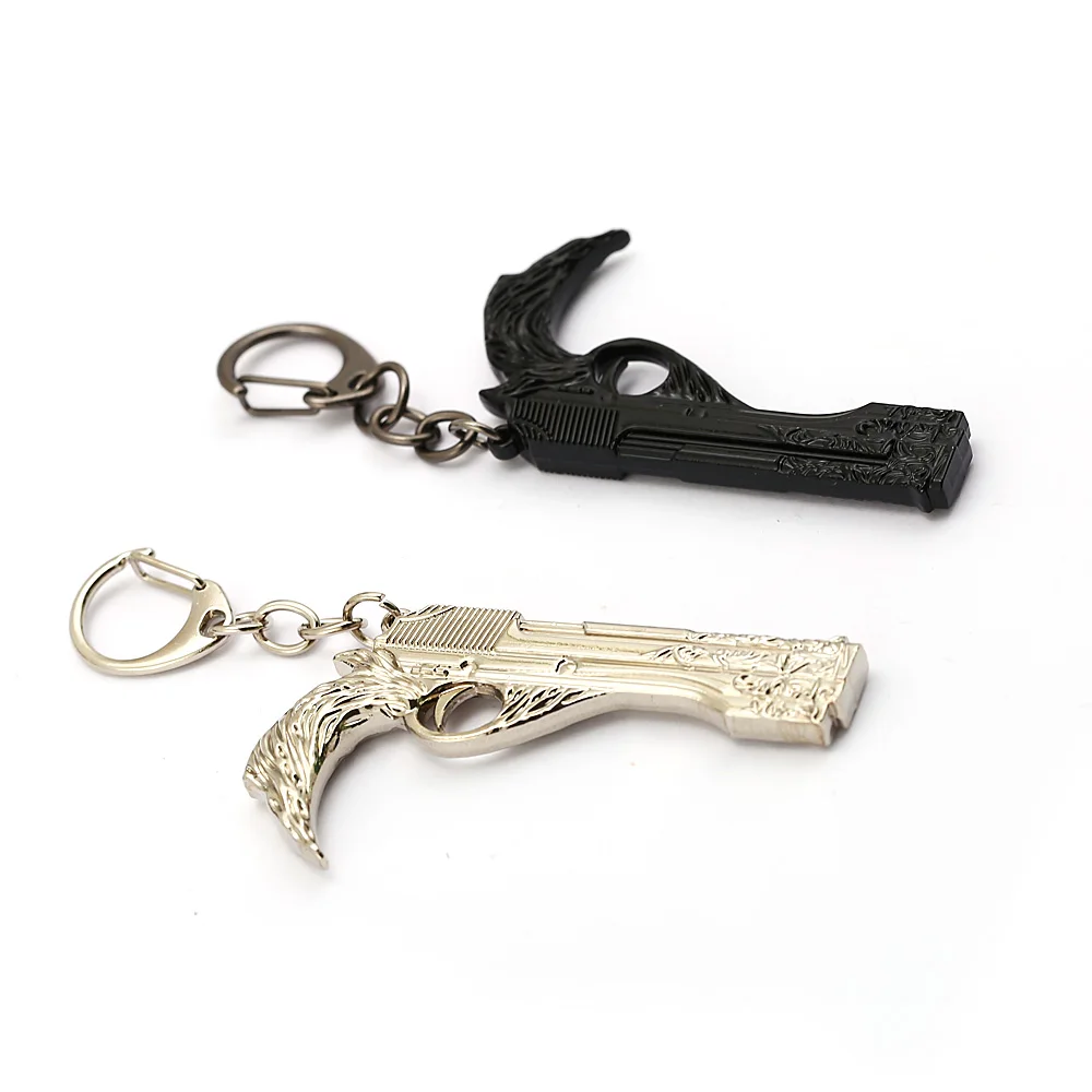 HSIC New Game Devil May Cry 5 Keychain Dante Nero Black White Sword 3D Gun Pendant Sleutelhanger Key Holder Men Chaveiro HC13144
HSIC New Game Devil May Cry 5 Keychain Dante Nero Black White Sword 3D Gun Pendant Sleutelhanger Key Holder Men Chaveiro HC13144