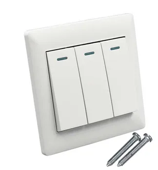 10pcs Universal 3key Power Wall Lamp Bulb Light Plate Switch Button Panel+Screw
10pcs Universal 3key Power Wall Lamp Bulb Light Plate Switch Button Panel+Screw