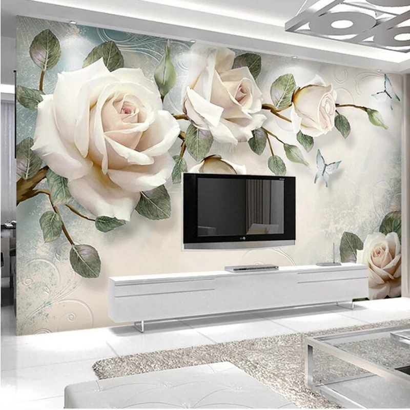 3D Custom Modern Photo Wallpaper Mural Painting White Rose Flowers For Living Room Bedroom TV Background Floral Home Decor Paper
3D Custom Modern Photo Wallpaper Mural Painting White Rose Flowers For Living Room Bedroom TV Background Floral Home Decor Paper