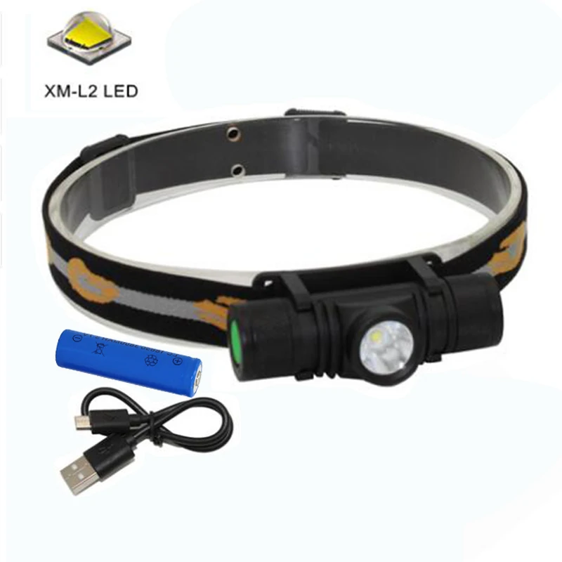 USB Rechargeable XM-L2 LED Headlight 4-Mode Zoom Headlamp Head Torch Waterproof Flashlight+18650 Battery + USB Charger
USB Rechargeable XM-L2 LED Headlight 4-Mode Zoom Headlamp Head Torch Waterproof Flashlight+18650 Battery + USB Charger