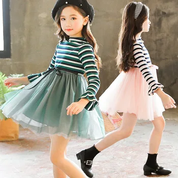 Knee-Length New 2018 Autumn Kids Girls Dress Big Children Sweater Dresses Striped Sashes Cotton Sweater Princess Dress GDR449
Knee-Length New 2018 Autumn Kids Girls Dress Big Children Sweater Dresses Striped Sashes Cotton Sweater Princess Dress GDR449