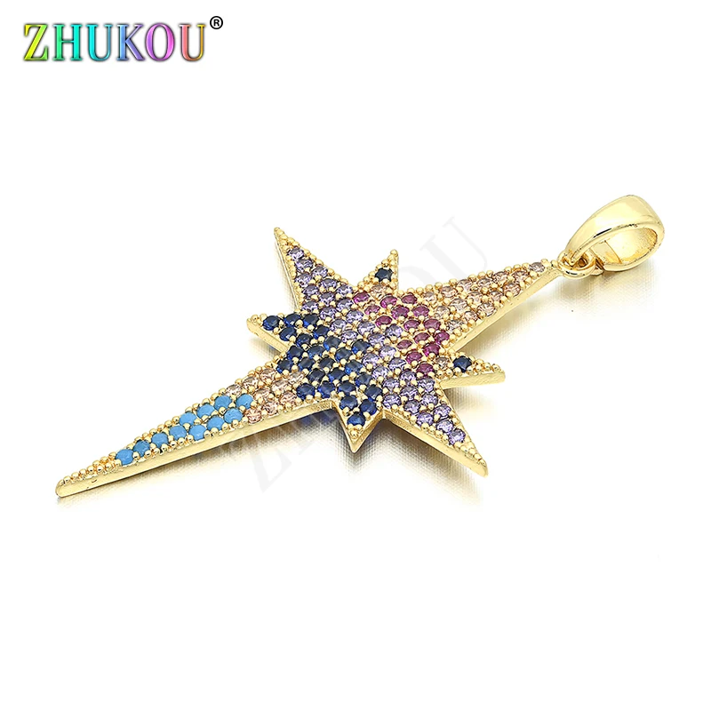 27*41mm Brass Cubic Zirconia North Star Charms Pendants for DIY Jewelry Findings Accessories, Hole: 3mm, Model: VD103
27*41mm Brass Cubic Zirconia North Star Charms Pendants for DIY Jewelry Findings Accessories, Hole: 3mm, Model: VD103