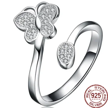 Aceworks Butterfly Adjustable Size Genuine 925 Sterling Silver Open Rings with Zirconia Women Punk Style Elegant Jewelry RN1322
Aceworks Butterfly Adjustable Size Genuine 925 Sterling Silver Open Rings with Zirconia Women Punk Style Elegant Jewelry RN1322