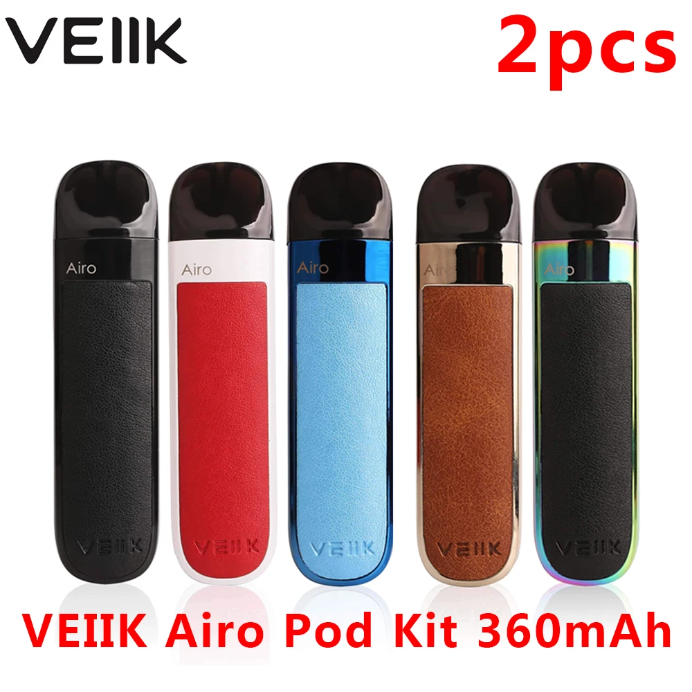 2pcs/ lot E Cigarette Vape Kit VEIIK Airo Pod Starter Vape kit with 360mAh Battery & 2ml Refillable Tank Starter kit vs minifit
2pcs/ lot E Cigarette Vape Kit VEIIK Airo Pod Starter Vape kit with 360mAh Battery & 2ml Refillable Tank Starter kit vs minifit