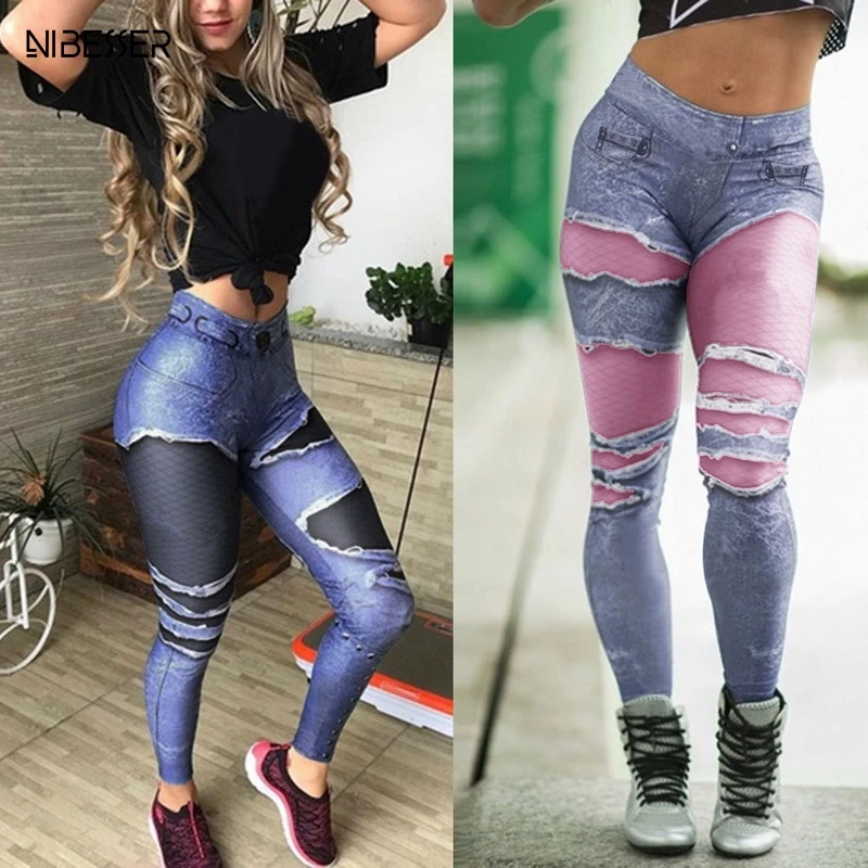 NIBESSER Women Faux Jeans Pants Hole Printed Skinny Denim Print Slim Trousers Leggings Slim Fit Sexy Fake Jeans Leggins Trousers
NIBESSER Women Faux Jeans Pants Hole Printed Skinny Denim Print Slim Trousers Leggings Slim Fit Sexy Fake Jeans Leggins Trousers