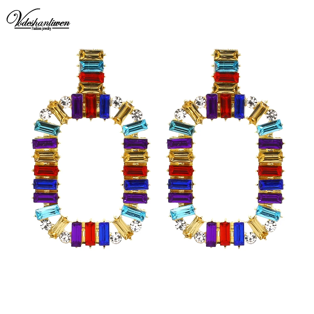 Vodeshanliwen Fashion Multicolor Crystal Dangle Earrings New Bohemian Geometric Statement Earrings For Women Jewelry Accessories
Vodeshanliwen Fashion Multicolor Crystal Dangle Earrings New Bohemian Geometric Statement Earrings For Women Jewelry Accessories