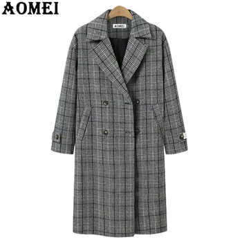 2020 Winter Plaid Vintage Long Blazer Women Plus Size Double Breasted Blazer Adjustable Waist Full Sleeve Casual Femininas Coat
2020 Winter Plaid Vintage Long Blazer Women Plus Size Double Breasted Blazer Adjustable Waist Full Sleeve Casual Femininas Coat