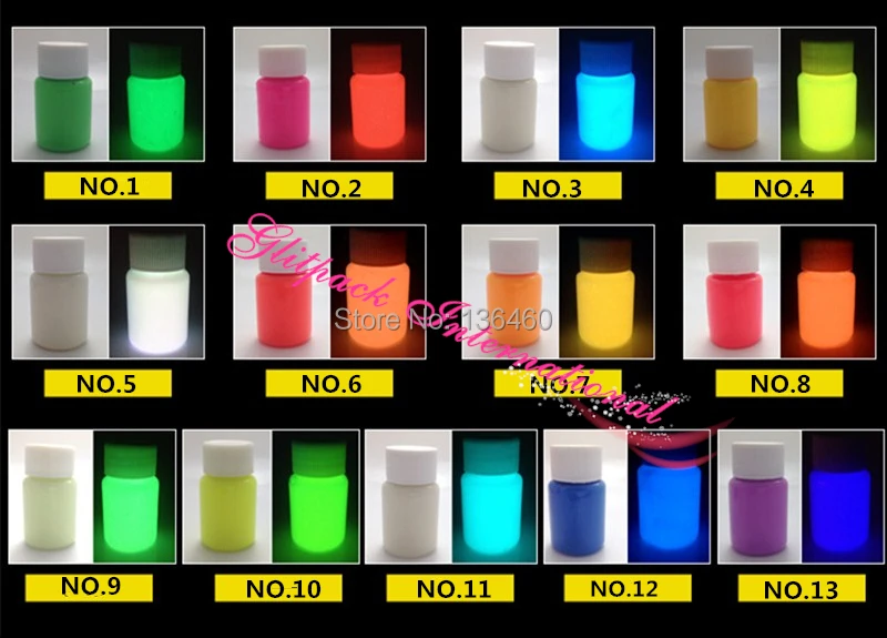 glowing pigments