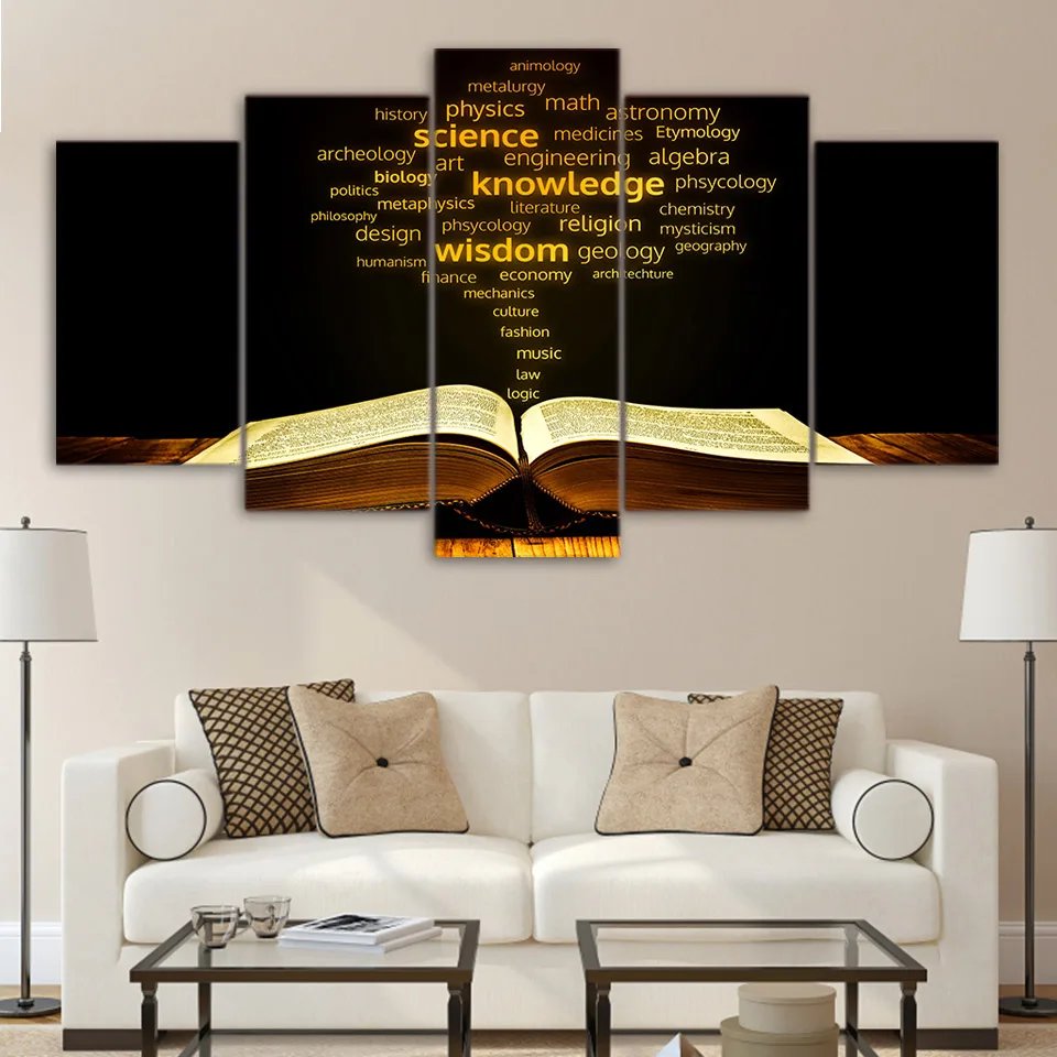 Print Painting Canvas Kids Room 5 Pieces/Pcs Academic Words Golden Religion Bible HD Decor Wall Art Frame Poster Modular Picture
Print Painting Canvas Kids Room 5 Pieces/Pcs Academic Words Golden Religion Bible HD Decor Wall Art Frame Poster Modular Picture