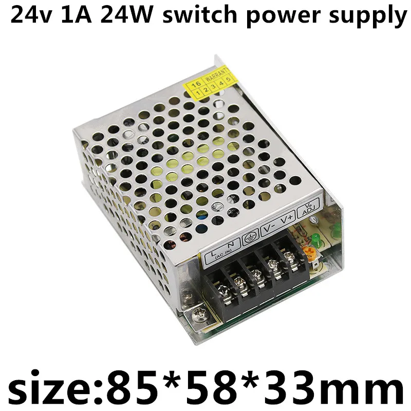 AC110v-220v DC 24v 1A 24W 24v led strip led Module point Light string high quality enough power switch power supply
AC110v-220v DC 24v 1A 24W 24v led strip led Module point Light string high quality enough power switch power supply