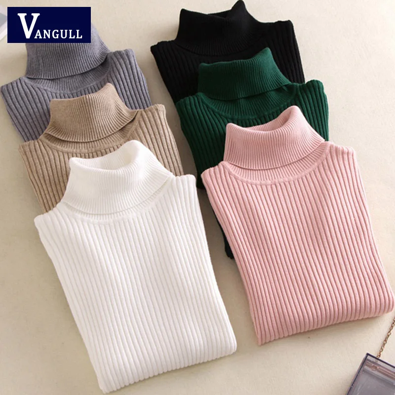 Vangull Women Turtleneck Knitted Sweater Warm High Elasticity Soft Pullovers 2019 Autumn Winter New Female Solid Sweaters
Vangull Women Turtleneck Knitted Sweater Warm High Elasticity Soft Pullovers 2019 Autumn Winter New Female Solid Sweaters