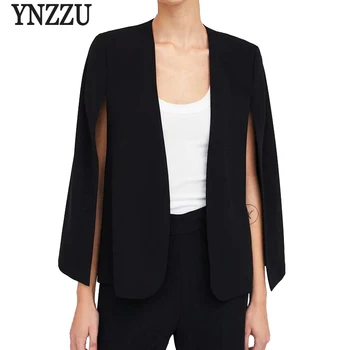 YNZZU 2018 Autumn Black Elegant Cape Blazer Coat Women Lapel Split Cloak Jacket Suit Women's Blazer OL Office Workwear YO609
YNZZU 2018 Autumn Black Elegant Cape Blazer Coat Women Lapel Split Cloak Jacket Suit Women's Blazer OL Office Workwear YO609