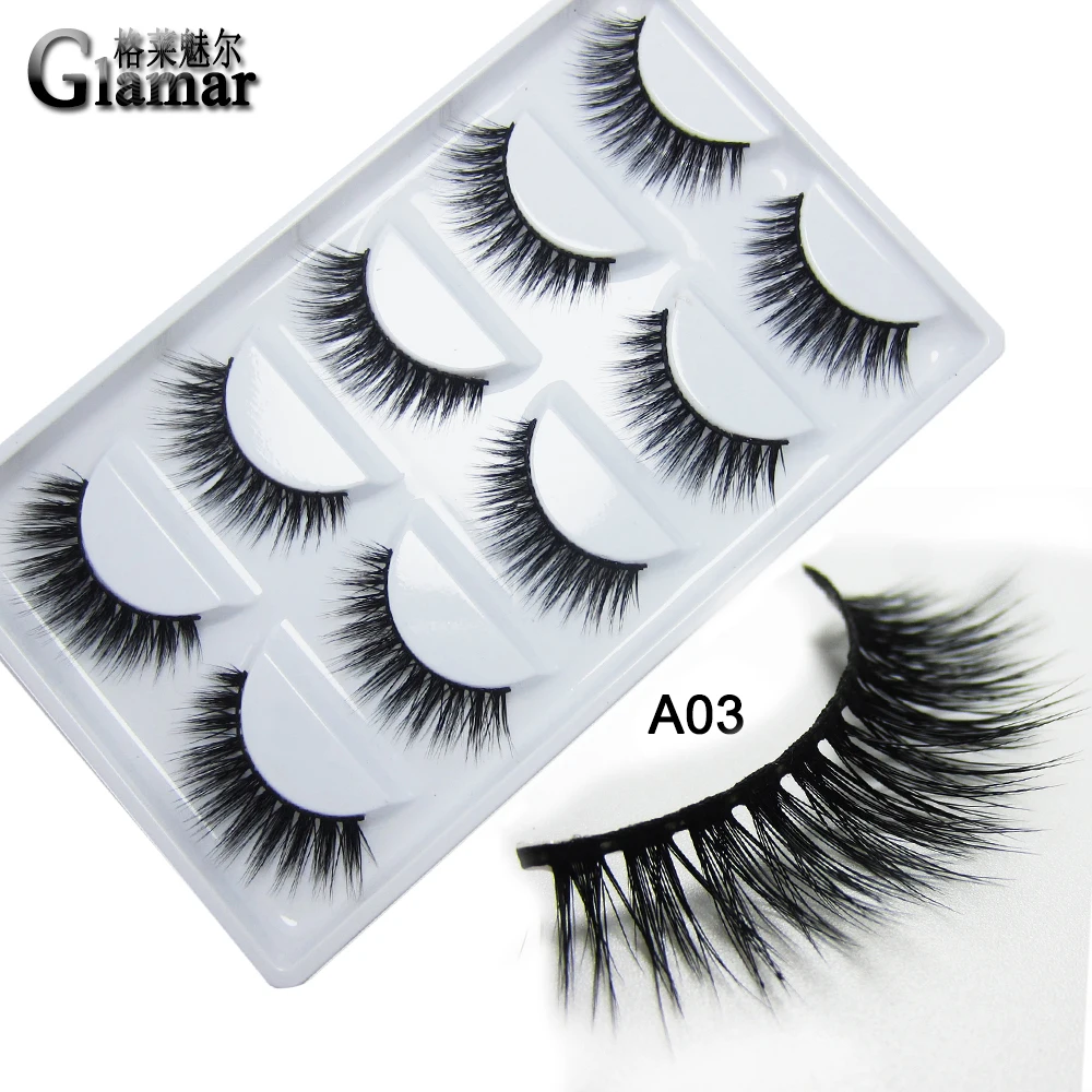 GLAMAR False eyelashes 5 pairs/set good quality 3D mink lashes natural long full strip 16mm eyelash makeup
GLAMAR False eyelashes 5 pairs/set good quality 3D mink lashes natural long full strip 16mm eyelash makeup