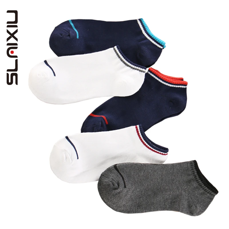 Image 5 Pair lot SLAIXIU Man s Socks Boy Socks Creative Star Stripe Style Adult Short Tube Socks One Size Suitable for 40 44 Yards