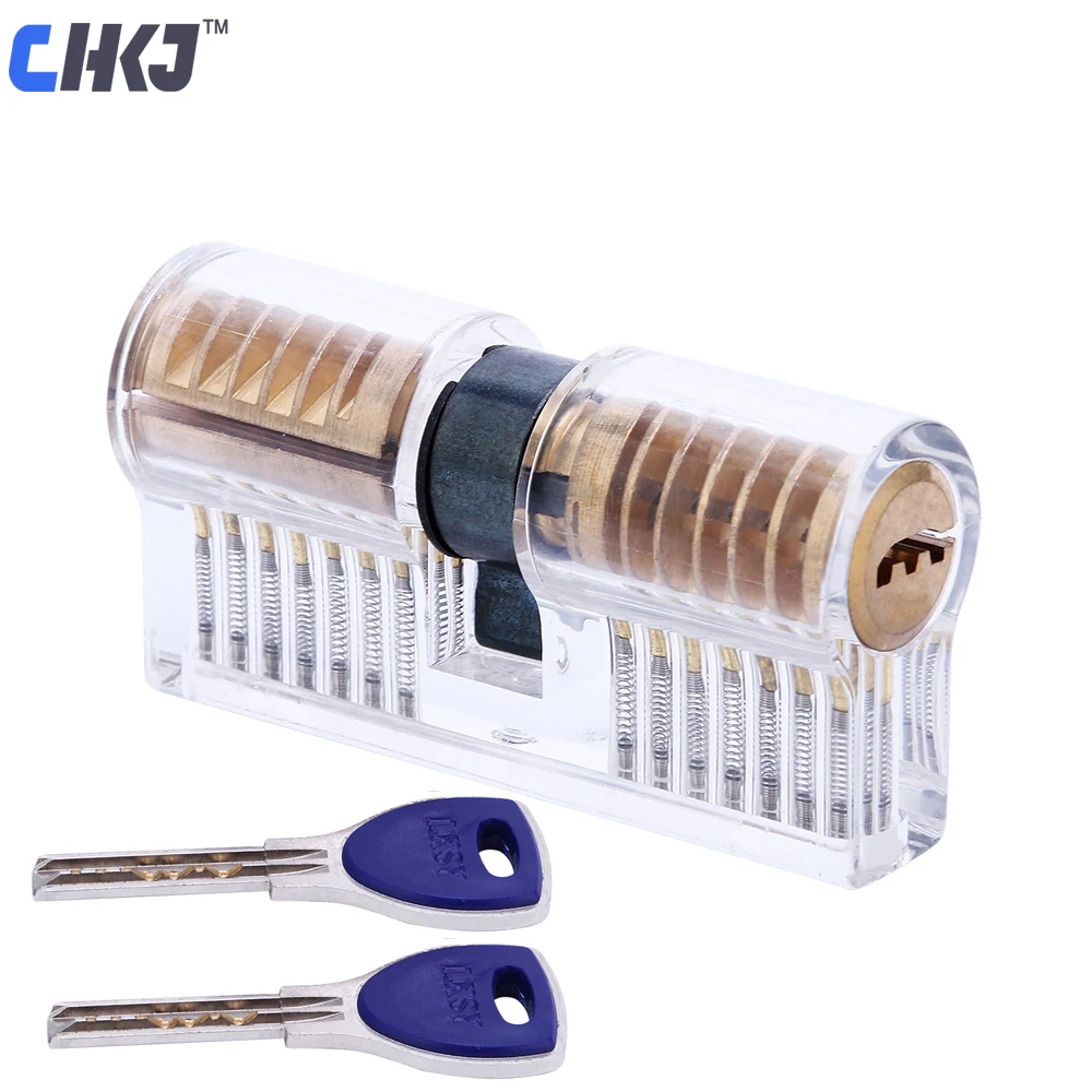 

CHKJ Practice Transparent Lock Pick Visible Training Skill Cutaway Inside Copper Padlock Tool For Locksmith Supplier Hardware