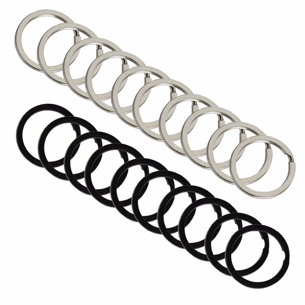 20 PCS Round Metal Split Rings Keychain Key Chain Key Rings Holder Business Keychain Keyring Keyfob(black+Silver)
20 PCS Round Metal Split Rings Keychain Key Chain Key Rings Holder Business Keychain Keyring Keyfob(black+Silver)