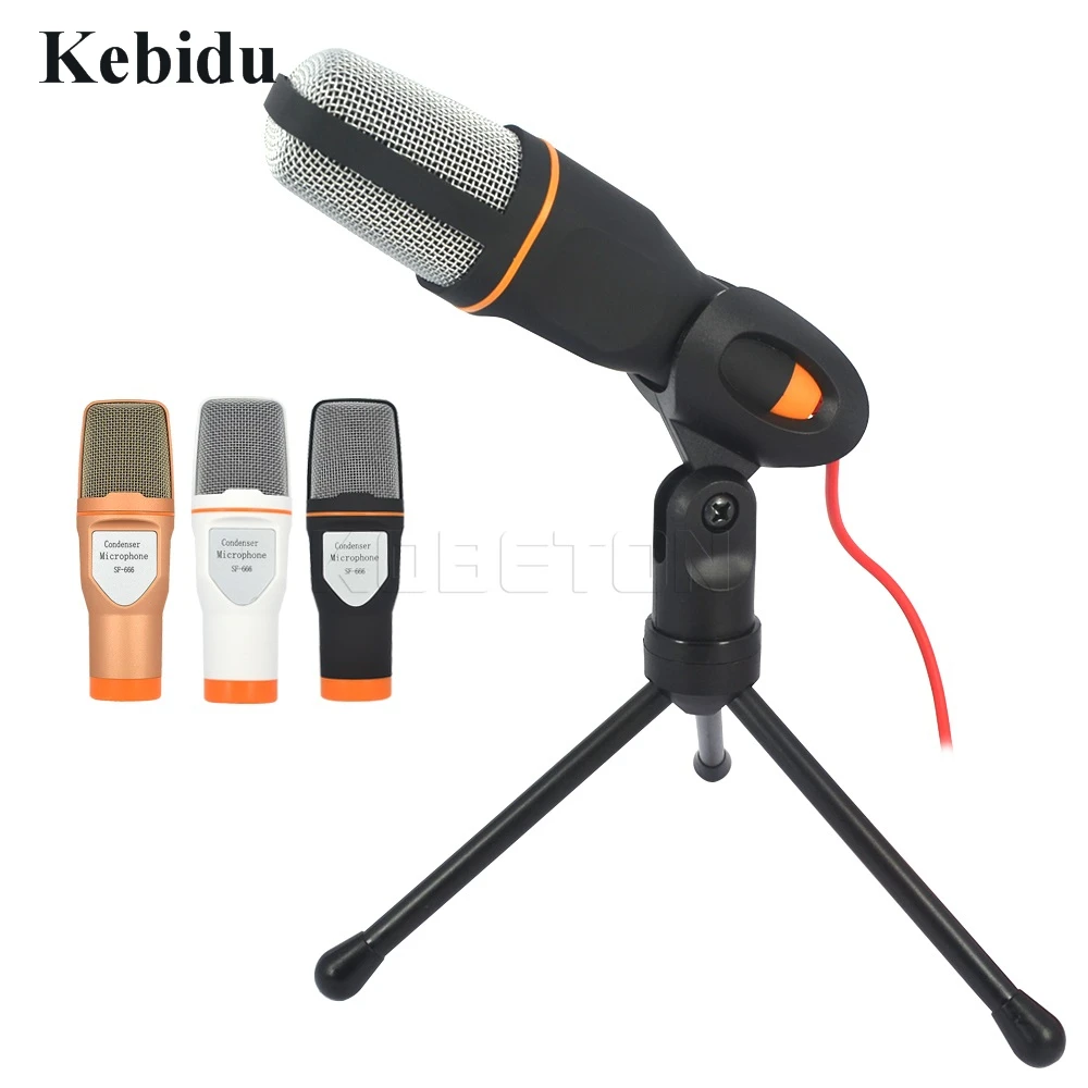 Kebidu Professional SF-666 Condenser Microphone Sound Podcast Studio Microphones with PC stent for Computer PC Karaoke 3.5mm
Kebidu Professional SF-666 Condenser Microphone Sound Podcast Studio Microphones with PC stent for Computer PC Karaoke 3.5mm
