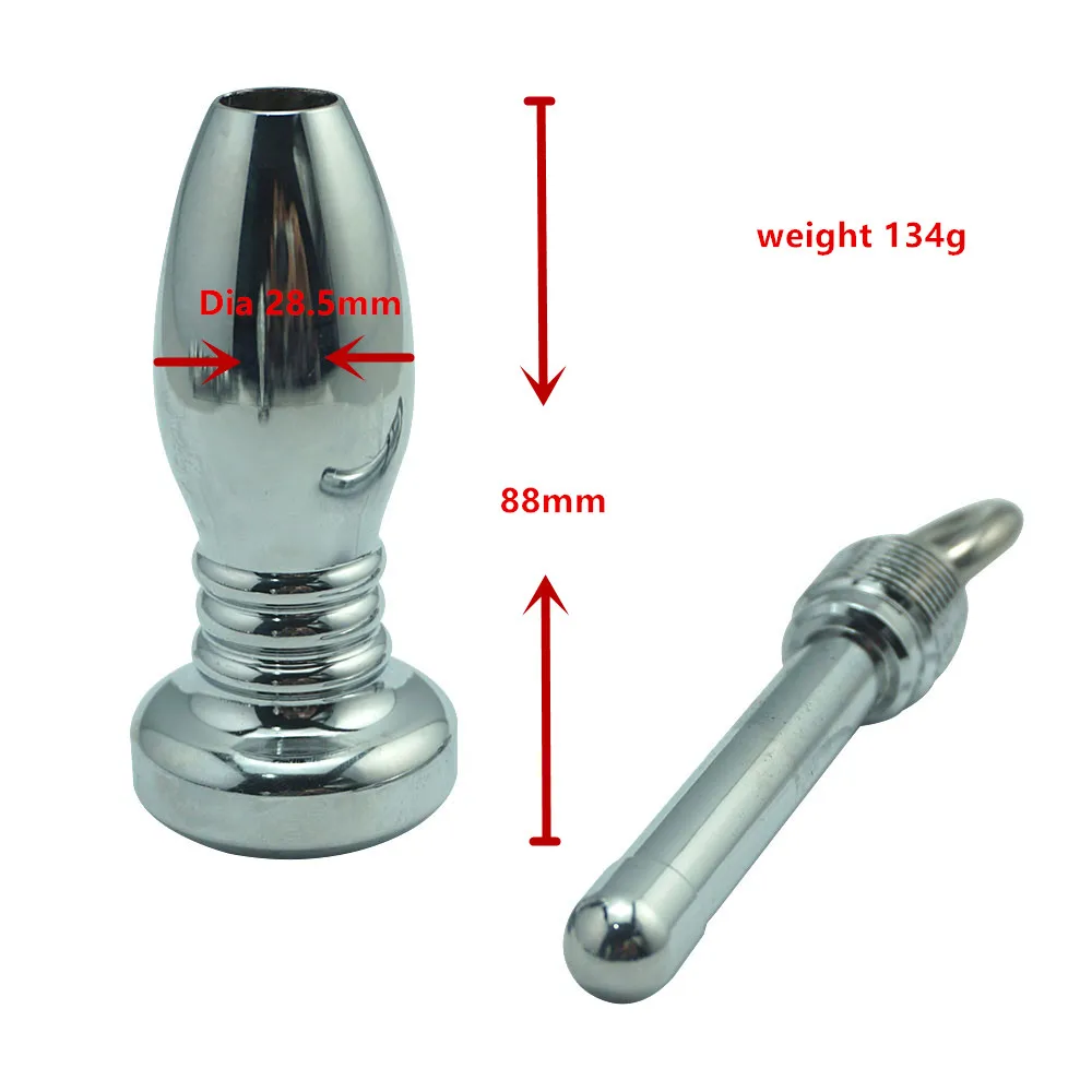Dia 28.5mm small size metal inner hollow Anus beads ball flushable anal butt plug shower enema syringe cleaning fetish sex toys 1 Dia 28.5mm small size metal inner hollow Anus beads ball flushable anal butt plug shower enema syringe cleaning fetish sex toys 1