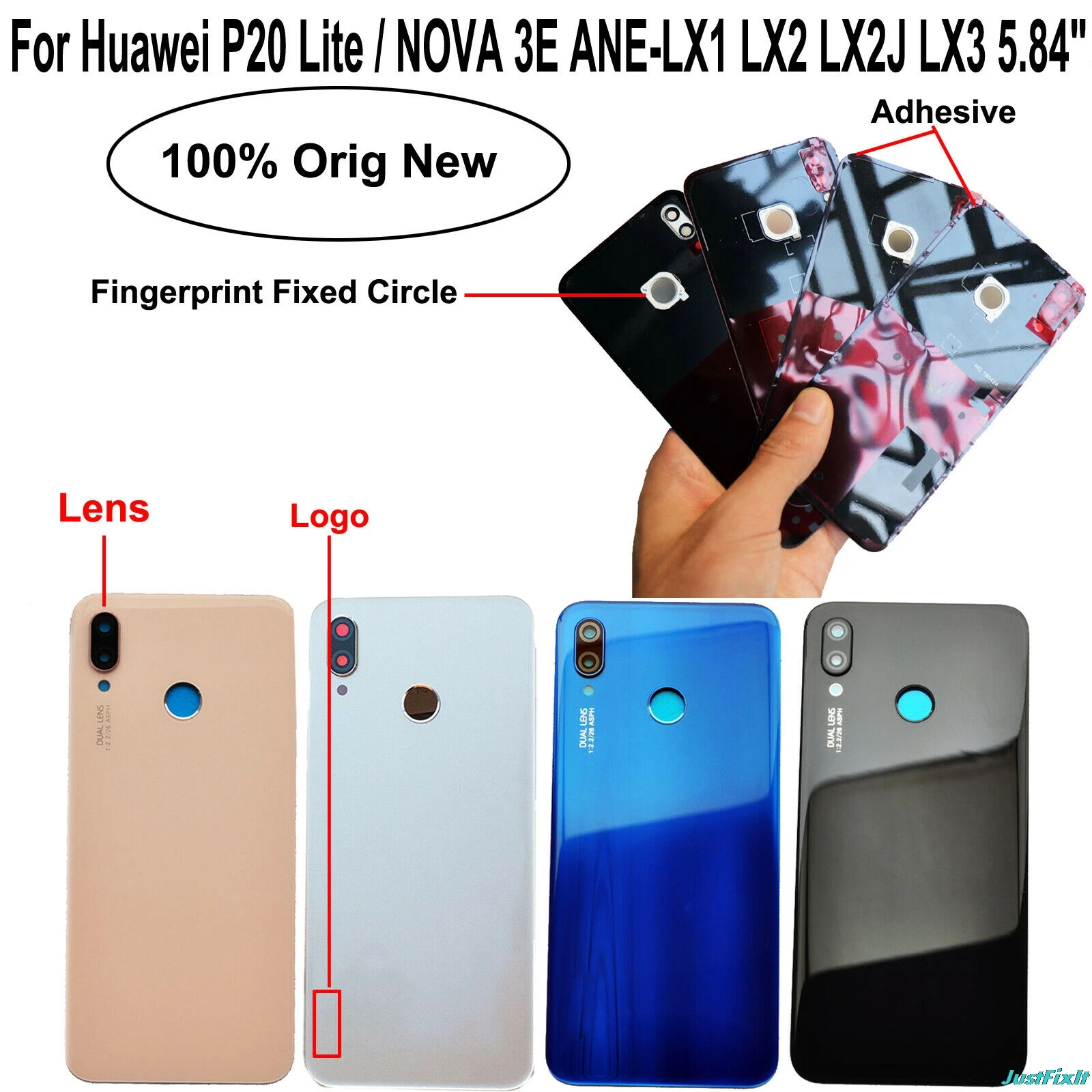 For Huawei P20 Lite Battery Cover Back Glass Panel Rear Door Housing Case With Fingerprint Button For Huawei P20 Lite Cover
For Huawei P20 Lite Battery Cover Back Glass Panel Rear Door Housing Case With Fingerprint Button For Huawei P20 Lite Cover