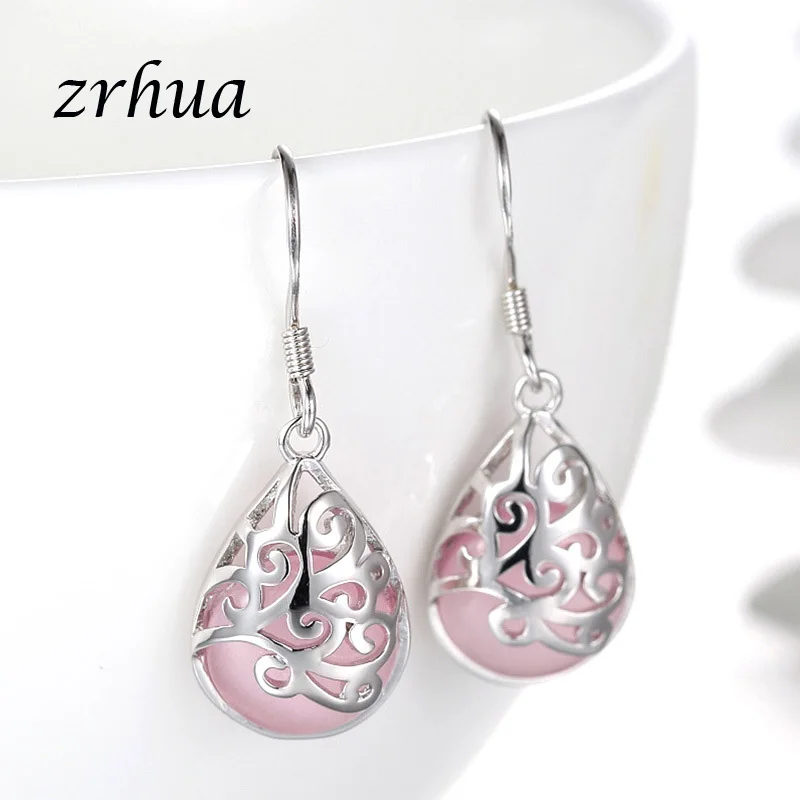 ZRHUA Shiny Jewelry 925 Sterling Silver Austrian Crystal Water Drop Earring for Women Girls Daily Gifts Elegant White/Pink Color
ZRHUA Shiny Jewelry 925 Sterling Silver Austrian Crystal Water Drop Earring for Women Girls Daily Gifts Elegant White/Pink Color