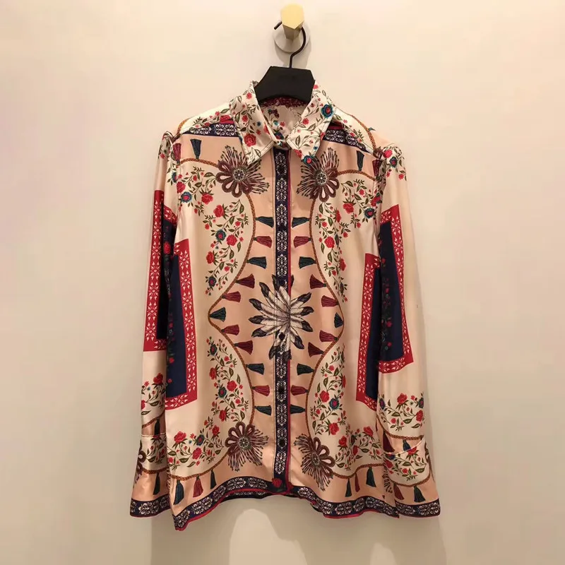 France style women's elegant Shirts new 2019 spring floral print long sleeves Shirts & blouses A260
France style women's elegant Shirts new 2019 spring floral print long sleeves Shirts & blouses A260