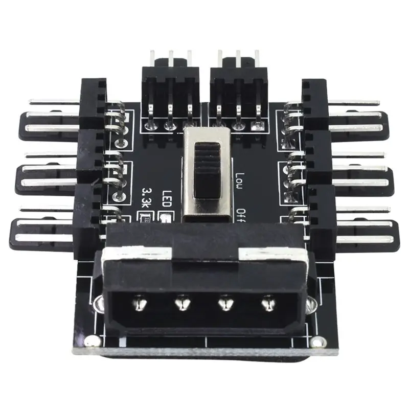 PC 1 to 8 4Pin Molex Cooler Cooling Fan Hub Splitter Cable PWM 3Pin Power Supply Speed Controller Adapter For PC Mining
PC 1 to 8 4Pin Molex Cooler Cooling Fan Hub Splitter Cable PWM 3Pin Power Supply Speed Controller Adapter For PC Mining