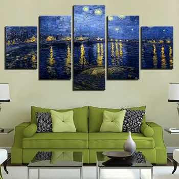 HD Print Framework Canvas Paintings 5 Panel Van Gogh The Night Of The Stars Wall Art Poster For Living Room Modular Picture
HD Print Framework Canvas Paintings 5 Panel Van Gogh The Night Of The Stars Wall Art Poster For Living Room Modular Picture